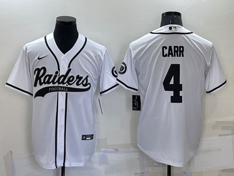 Men Oakland Raiders #4 Carr White 2022 Nike Co branded NFL Jerseys->oakland raiders->NFL Jersey